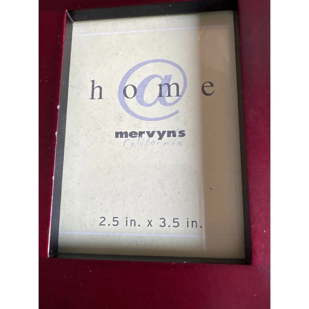 Mervyns California Home Burgundy 3-Opening Collage Picture Frame 2.5 x 3.5 Photo